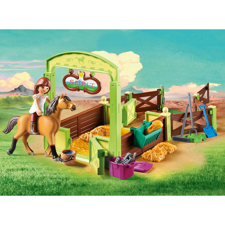 PLAYMOBIL Spirit Riding Free Lucky & Spirit with Horse Stall Doll Playset