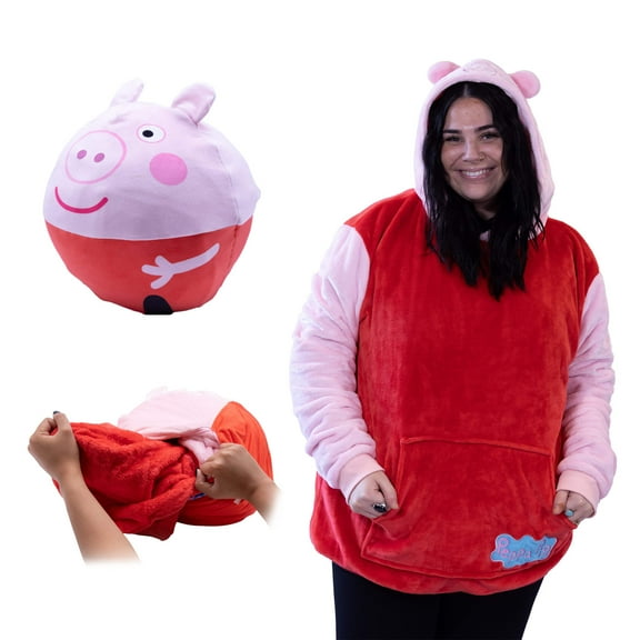 Hasbro | Peppa Pig Adult Snugible | Blanket Hoodie  Pillow