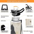 thumbnail image 4 of BZSMCE Sport Bottle Black Cat on Crescent Moon Outdoor sports Water Bottle Size: 10.4x3in, 4 of 7