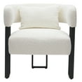 thumbnail image 5 of Inspire Contemporary Boucle Fabric Accent Chair Ivory Black, 5 of 6
