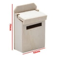 thumbnail image 1 of Miniature Blank Mail Box House Mini Mail Box Miniature Wooden Flip Mailbox Model, 1 of 11