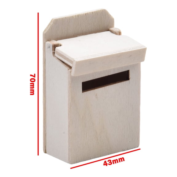 Miniature Blank Mail Box House Mini Mail Box Miniature Wooden Flip Mailbox Model