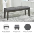 thumbnail image 3 of Signature Design by Ashley Contemporary Hallanden 50" Dining Bench Two-tone Gray, 3 of 9