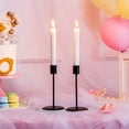 thumbnail image 4 of Candlestick Holders Taper Candle Holders, 2 Pcs Metal Candle Stick Holders Set, Black Matte Candlestick Holders Set Table Decorative Modern Candle Holders for Tapered Candles, 4 of 7
