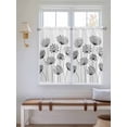 thumbnail image 2 of Black Dandelion Bathroom Window Curtain, Country Modern Minimalist Flower Light Filtering Coffee Kitchen Curtains, Bedroom Living Room Curtains 2 Panel 84"x45", 2 of 6