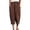 Coffee, variant on Capri Pants for Women Elastic Waist Lounge Loose cropped Pants with Pockets Womens Capris Plus Size Womens Clothing