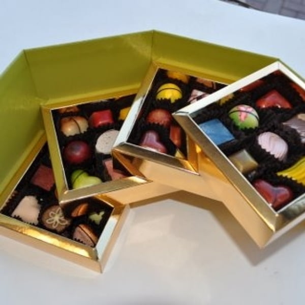 36 Piece Tiered Box of GlutenFree Jewellike Assorted Chocolates