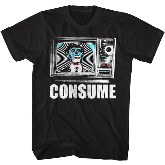 They Live Consume Black Adult T-Shirt M