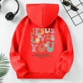 thumbnail image 6 of Hoodies,Girls Oversized Hoodie Long Sleeve Pocket Pullover Sweatshirt Top Comfortable Casual Wear Relaxed Style,Essentials Hoodie,Red,5-6 Years, 6 of 9