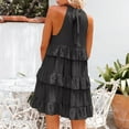thumbnail image 5 of IROINNID Women's Sleeveless Peplum Dress Fashion Summer Casual Camis Bandage Vest Mini Dress Round Neckline Knee-Length Women Dress, 5 of 9
