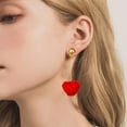 thumbnail image 4 of YOHAVEN Valentine's Day Romantic Earrings, Fashionable Alloy Heart-Shaped Jewelry for Women, Elegant Holiday Accessories for Special Occasions, Perfect Valentine's Day Gifts for Loved Ones, 4 of 6