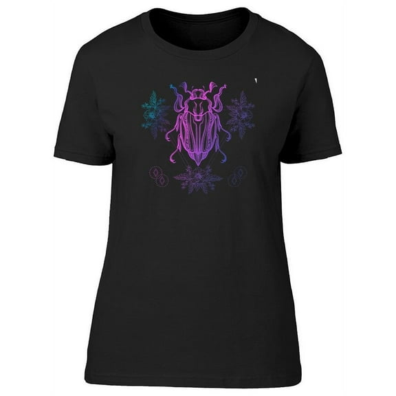 Scarab Beetle Art T-Shirt Women -Image by Shutterstock, Female Medium