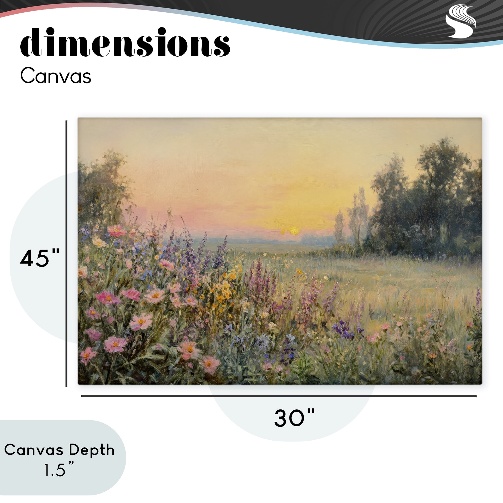 Stupell Industries Serene Twilight Meadow Canvas Wall Art, design by Petal Prints Design