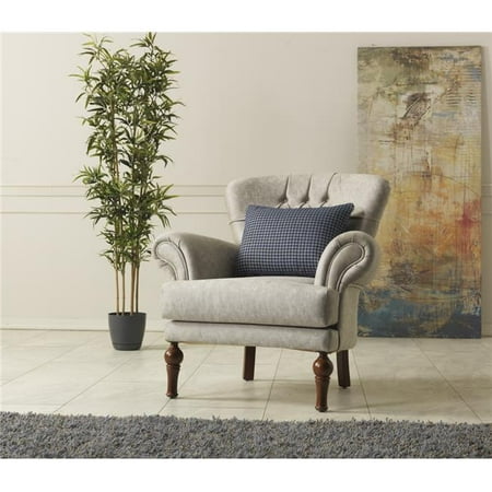 

Furnia MD-10ELI-CHE-OLST15-B 38 x 38 x 30 in. Chester Living Room Armchair Light Grey