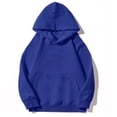 thumbnail image 2 of Pullover Hooded Sweatshirt Unisex Casual Long Sleeve Solid Basic Design Kangaroo Pocket Comfortable Fit Top for kids, 2 of 3