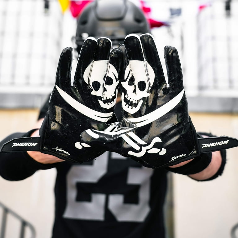 Phenom Elite Jolly Roger VPS5 Football Gloves Boosted Grip for - Main Image