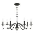 thumbnail image 5 of 52167-04 Livex Lighting Windsor - 7 Light Chandelier in Traditional Style - 28 Inches wide by 15.5 Inches high-Black Finish    -Traditional, 5 of 11