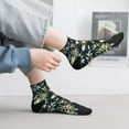 thumbnail image 2 of Pofeuu Watercolor Floral Print 30cm Socks, Adult Running Hiking Socks for Youth and Adult, 2 of 7