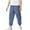 Blue, variant on QQAMB Boy's Casual Cargo Pants Drawstring Waist Jogger Pant Lightweight Sweat Pants Hiking Trousers Hem Pant,7-8Years