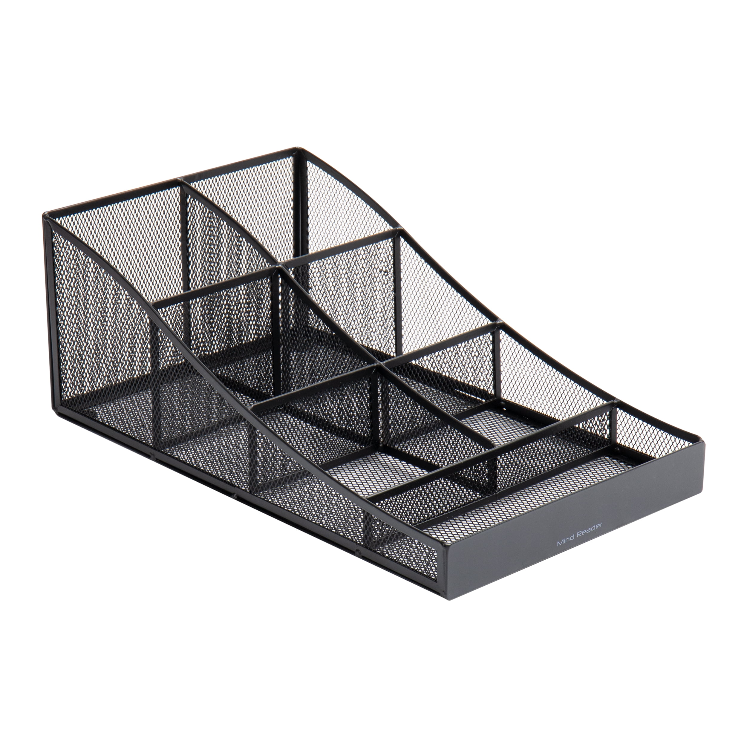 Mind Reader Countertop Organizer, Office Breakroom Supply Caddy, Desktop Organizer, Metal Mesh, Black