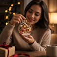 thumbnail image 7 of AOMXGD Christmas Story Ornament, Acrylic, Transparent Sphere, Mini Holiday Scene, Built‑in String Lights, 7 of 7