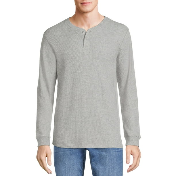 George Men's and Big Men's Long Sleeve Thermal Henley Shirt - Walmart.com