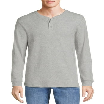 George men's long outlet sleeve thermal henley