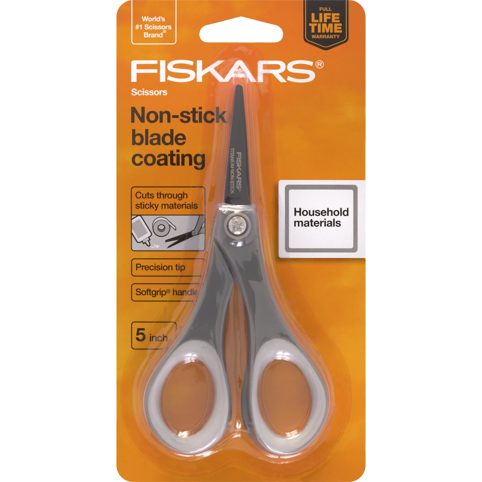  Fiskars 99947097J 5-Inch Non-stick Blade coated Scissors