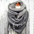 thumbnail image 1 of Ladies Autumn And Winter Fleece Warm Print Double Stitching Triangle Buckle Scarf Scarf Neckerchief winter gloves Multicolor, 1 of 3