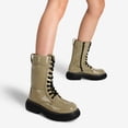 thumbnail image 5 of DREAM PAIRS Women's Platform Chunky Lug Sole Lace Up Leather Boots, Mid Calf Boots Outlet, 5 of 5