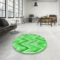 thumbnail image 3 of Ahgly Company Indoor Rectangle Patterned Neon Green Area Rugs, 7' x 10', 3 of 6