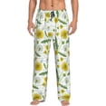 thumbnail image 5 of Mens Pajama Pants, Yellow Dandelions Mens PJ Pants Bottoms Sleep Pants Lounge Pants with Pockets Mens Pajama Pants - Soft Sleep & Lounge Pants for Men, Casual PJ Bottoms Pants with Pockets, 5 of 7