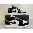 thumbnail image 3 of Ni-k-e Air Jordan 1 Low SE GS Size 6.5Y Women's 8 Concord Black Patent White DV1333-100, 3 of 6