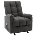 thumbnail image 1 of vidaXL Massage Reclining Chair Dark Grey Fabric, 1 of 5