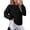 Black, variant on Women's Crewneck Cable Knit Sweater Pullover Tops Soft Luxury,Long Sleeve Sweaters,Chunky Texture,Fall Outfits,Warm Layering,Daily Wear,Work Holiday,Winter Going out Top