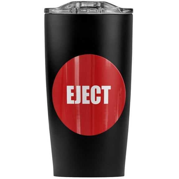 Red Eject Button Design Funny Stainless Steel 20 oz Travel Tumbler, Vacuum Insulated & Double Wall with Leakproof Sliding Lid | Great for Coffee/Hot Drinks and Cold Beverages