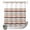Reddish brown, gray, khaki, variant on No Hook Shower Curtain, Khaki Blue Striped Shower Curtains for Bathroom with See Through Top Window, Farmhouse Stripes Modern Abstract Art Waterproof & Washable Bath Curtain 60"x72"