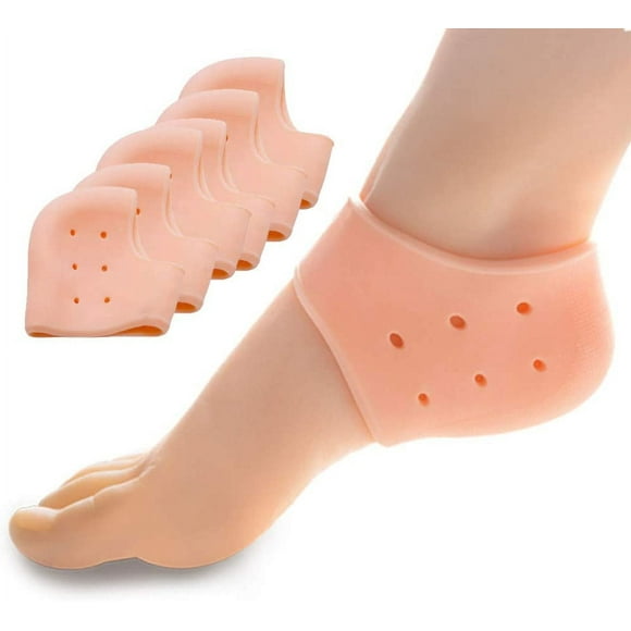 Coussinets de Talon pour Douleur au Talon, 6 Pcs Support Épais pour Fasciite Plantaire, Coussinets Protecteurs en Silicone, Coussin pour Soulagement de la Douleur à l'Éperon Osseux et au Talon, Talons Fissurés