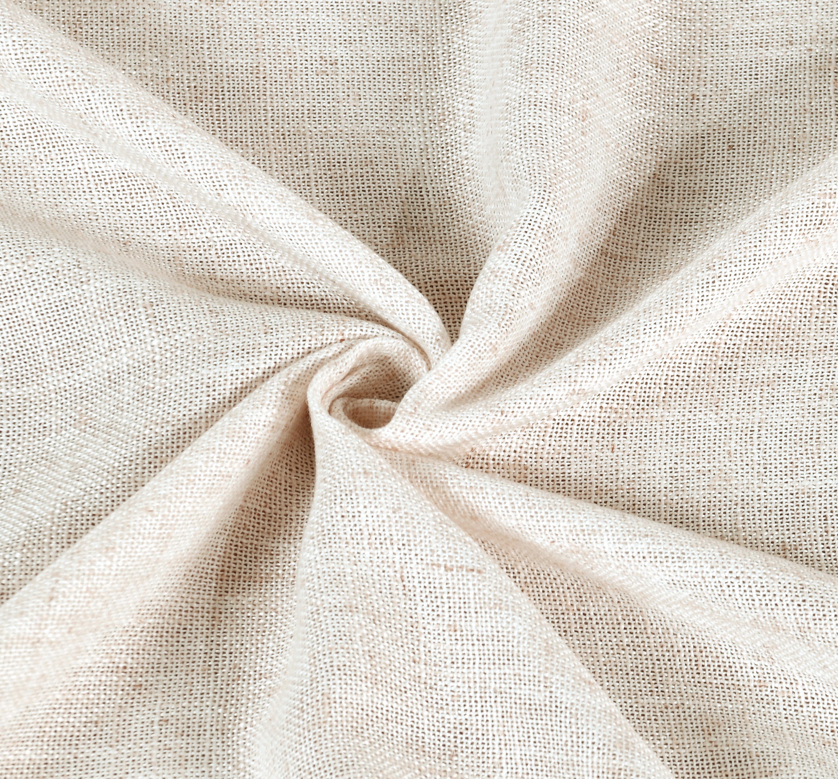 Better Homes & Gardens Linen Blend Light Filtering Rod Pocket Kitchen Curtain Tiers and Valance, Set of 3, Vanilla Dream, 60 W x 36 L