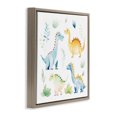 thumbnail image 2 of Stupell Industries Contemporary Playful Dinosaur Wonderland Brown Floating Frame Canvas Art, 18 x 18, by Lazar Studio, 2 of 8