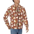thumbnail image 4 of Zip Up Hoodies for Men - Autumnal Cute Alpaca Brown Long Sleeve Comfrt Men'S Fashion Hoodies & Sweatshirts, Jackets for Men Hoodies Pullover Clothing Clothes with Pouch, 4 of 5