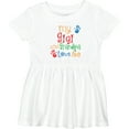 thumbnail image 3 of Inktastic My Gigi and Grandpa Love Me Girls Baby Dress, 3 of 5