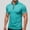 Green, variant on Workout Men's Oversized T-Shirts Blue Cotton Short Sleeve Shirt Quarter Zip Pullover Relaxed Fit Mock Neck Summer Tops
