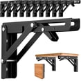 thumbnail image 1 of UTRHHVS 10PZ Mensulas para repisa,Soporte Plegable para Estante 8 Pulgadas,Escuadras para repisas,Soportes para Estantes con Tornillos,Para Dormitorio, Ba&ntilde;o, Sala de Estar, Sala de estudio, 1 of 7