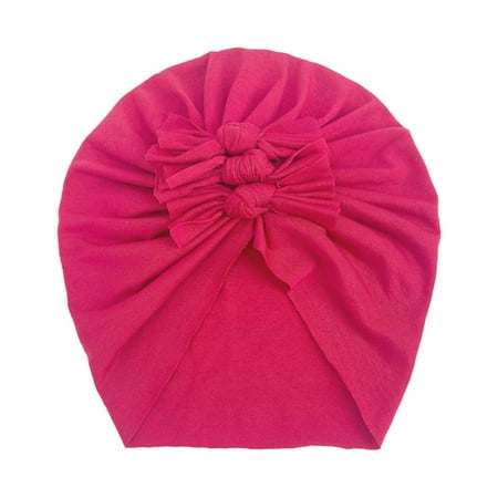 

Hunpta Hats For Kids Toddler Infant Baby Boys Girls Solid Cap Beanie Bowknot Elastics Turban Hat