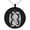 Black, variant on Stainless Steel Ancient Tribal Unity Rune Engraved Small Medallion Circle Charm Pendant Necklace