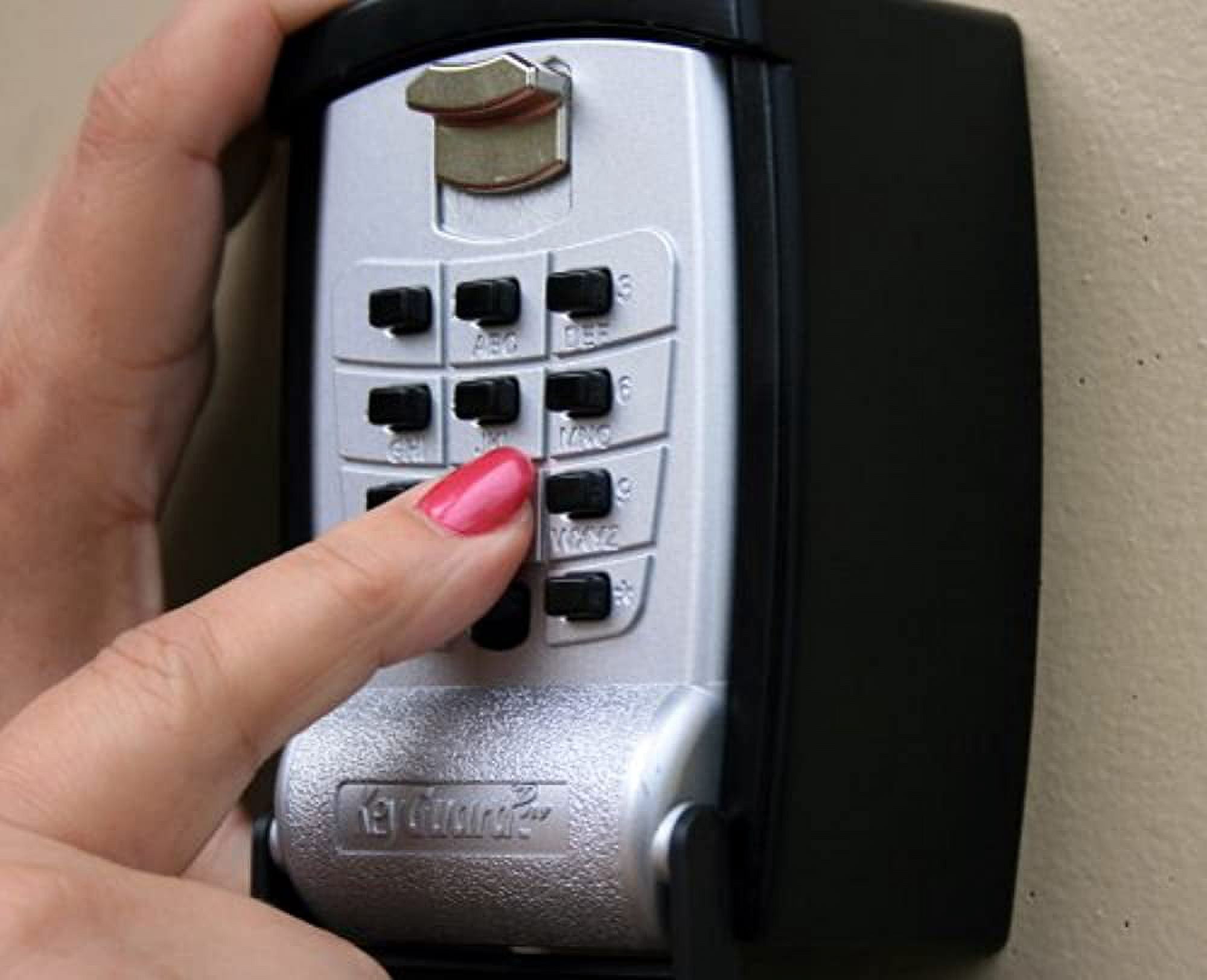 KeyGuard SL-590 Punch Button Key Storage Wall Mount Lock Box, Black Finish