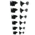 thumbnail image 3 of QQTDFG 12 Pair Men Women Stainless Steel Stud Earrings Set Round Clear Cubic Zirconia-Square-Gold Black, 3 of 9