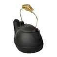 thumbnail image 4 of 2 Quart Black Half Kettle - Brass Handle, 4 of 4