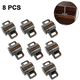 thumbnail image 1 of Zócalo magnético para puerta de gabinete, 8 Uds., con imán para cerradura de puerta de gabinete más cercana (Color pistola), 1 of 5